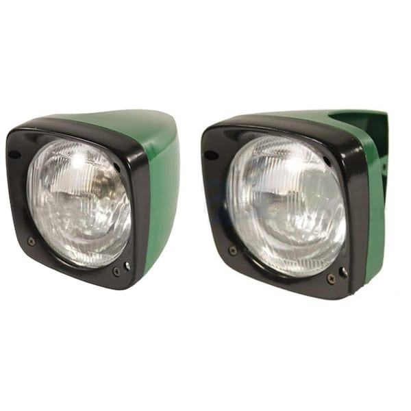 Aic Replacement Parts RH / LH Tractor Headlight Set DE13523 DE13524 Fits John Deere 820 920 1020 1520 KT-ELJ55-0021 - main
